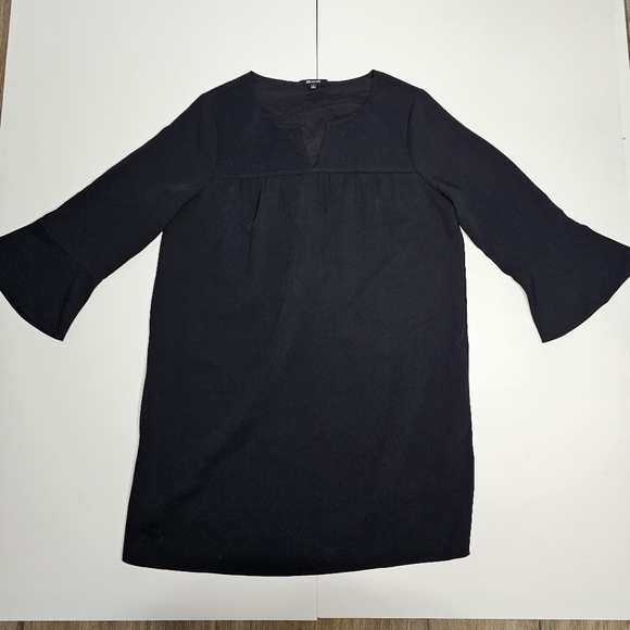 Madewell Starland Black Bell Sleeve Shift Dress Womans Size Large. - Picture 3 of 13